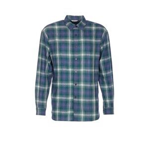Auralee Men Airy Wool Check Shirt